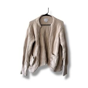 Allefenix Oversized Yoga Sweater Ribbed Open Women's Size XS Australia Anthro